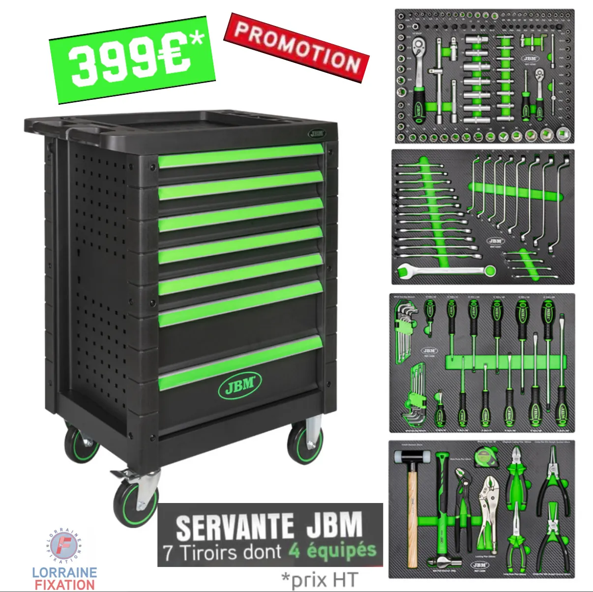 Promotion servante équipée JBM